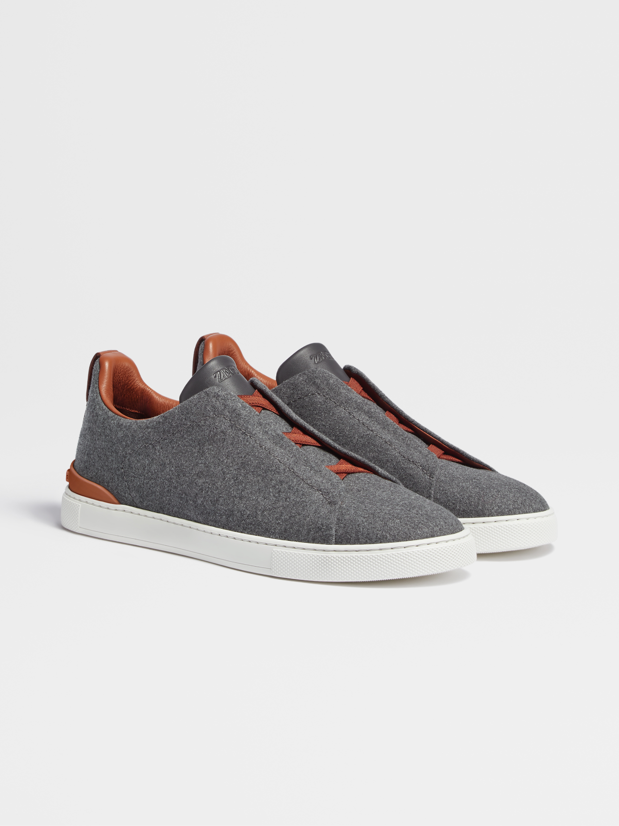 Zapatillas Bajas Triple Stitch™ de Franela de Lana #UseTheExisting™ Gris Mixto
